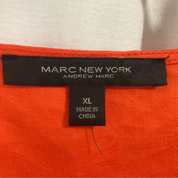 Marc New York 100% linen bohemian beachy hippie tank top crochet tassel size XL - Picture 4 of 6